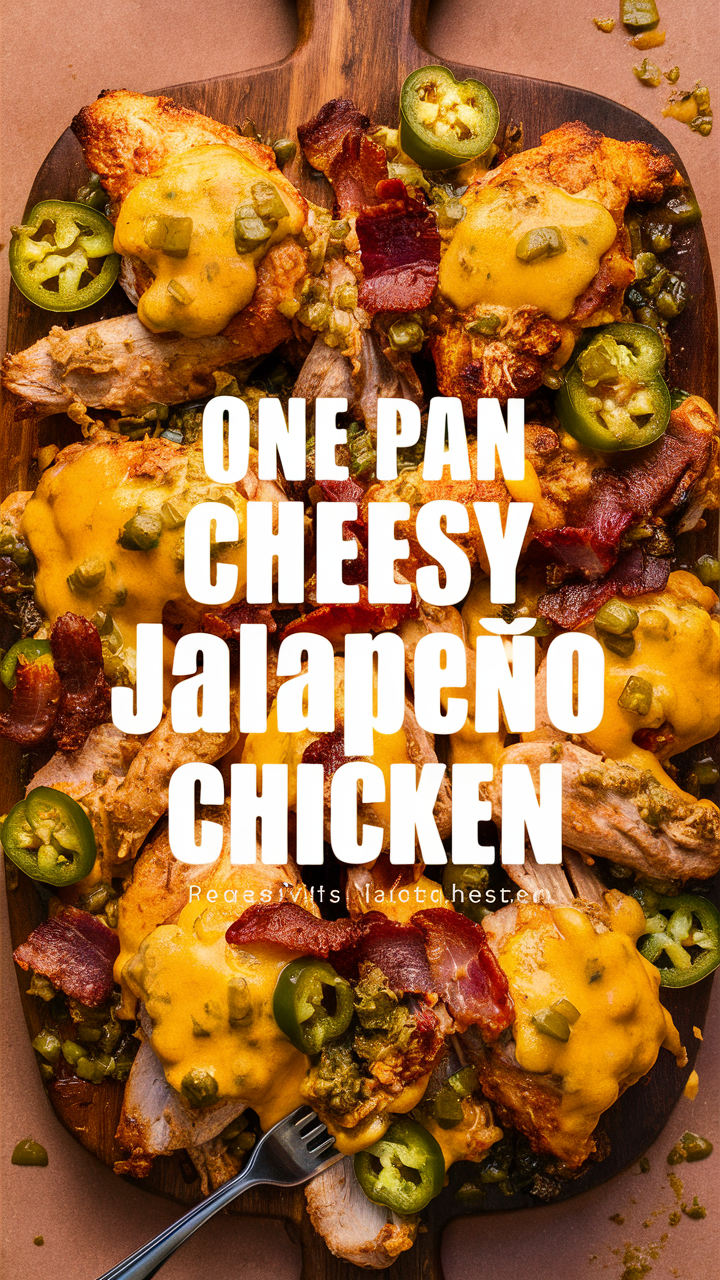 Cheesy jalapeño chicken, One pan recipe, Spicy chicken dish, Skillet chicken with cheese, Jalapeño cheddar chicken