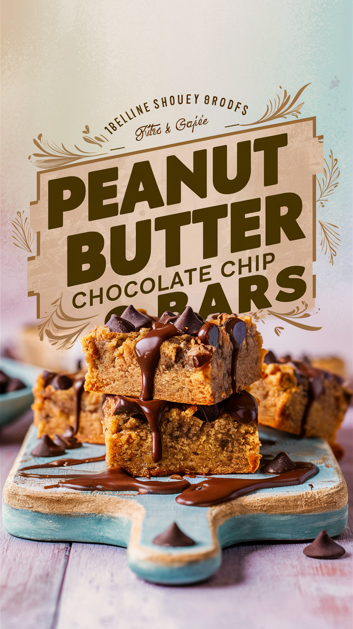 Peanut butter bars recipe, Chocolate chip bars, Peanut butter dessert, Homemade dessert bars, Easy peanut butter treats