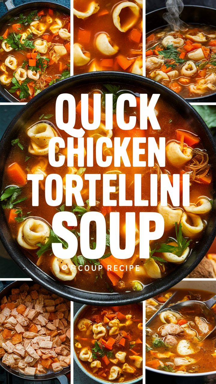Chicken soup recipe, Easy tortellini soup, Quick dinner ideas, Homemade soup recipe, Comfort food recipe