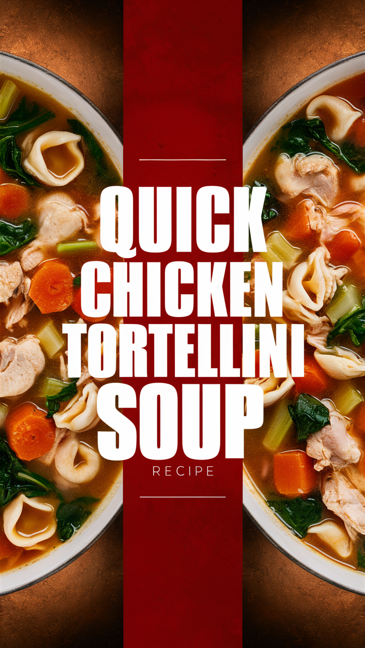 Chicken soup recipe, Easy tortellini soup, Quick dinner ideas, Homemade soup recipe, Comfort food recipe