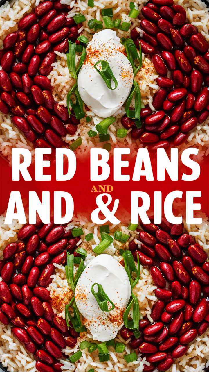 Red beans, Rice recipe, Cajun cuisine, Southern cooking, Comfort food