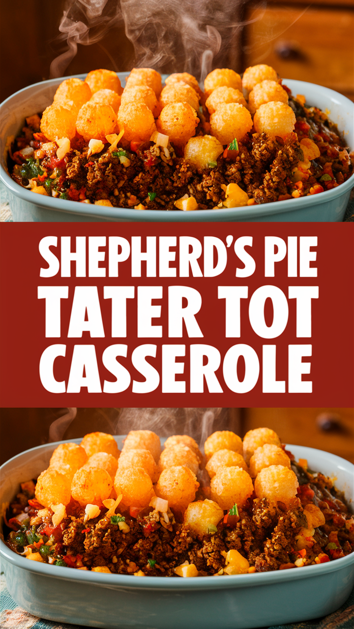 Shepherd's pie casserole, Tater tot casserole recipe, Casserole dish, Casserole recipes, Easy casserole recipe