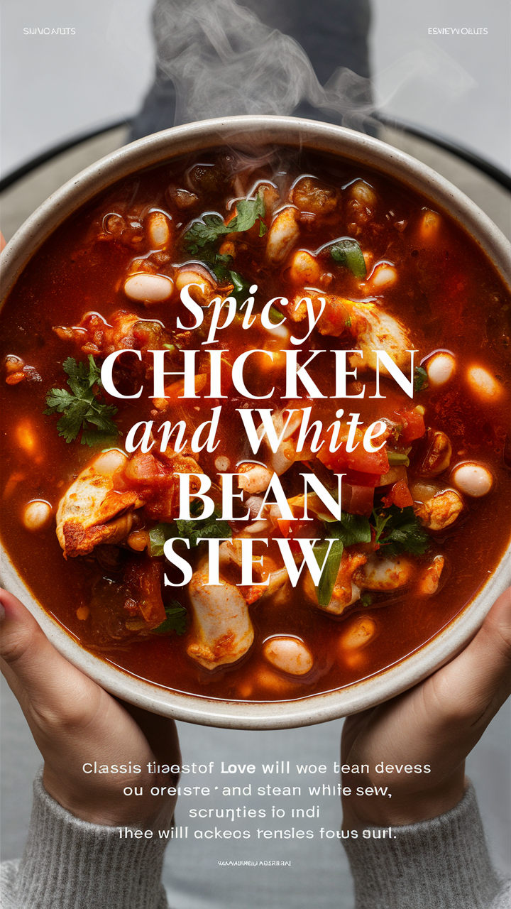 Chicken Stew, White Bean Recipe, Spicy Chicken Dish, Hearty Chicken Stew, Delicious Chicken Stew