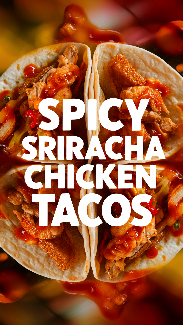 Spicy Sriracha Chicken Tacos, Spicy chicken tacos, Sriracha chicken tacos, Spicy Sriracha tacos, Spicy chicken recipes