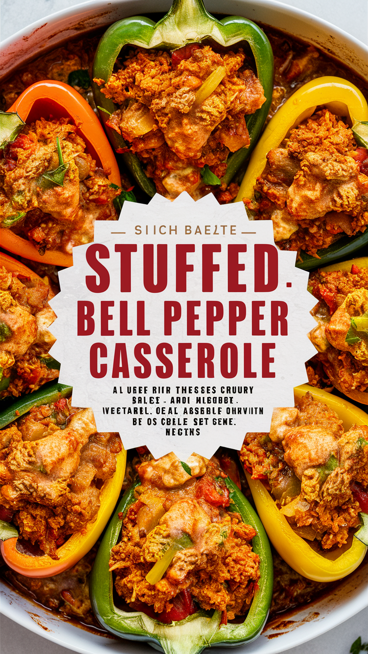 Stuffed bell pepper casserole, best stuffed bell pepper casserole, easy stuffed bell pepper casserole, delicious stuffed bell pepper casserole, savory stuffed bell pepper casserole