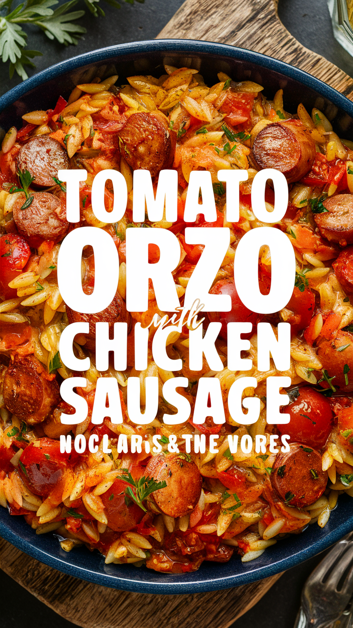 Chicken sausage recipe, Italian sausage recipe, Orzo recipe, Tomato Orzo recipe, Sausage and tomato recipe