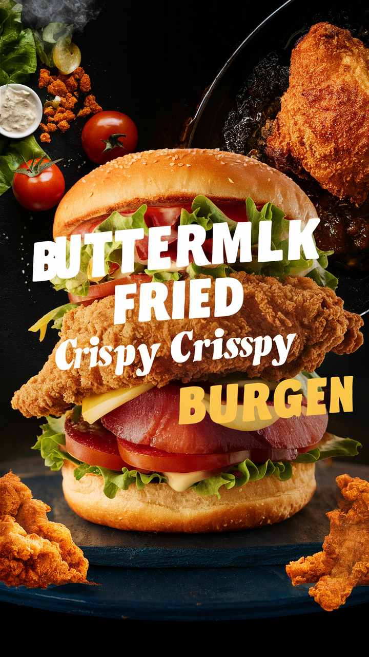 Fried chicken sandwich recipe, Homemade chicken burger, Crispy fried chicken burger, Buttermilk fried chicken recipe, Gourmet chicken sandwich