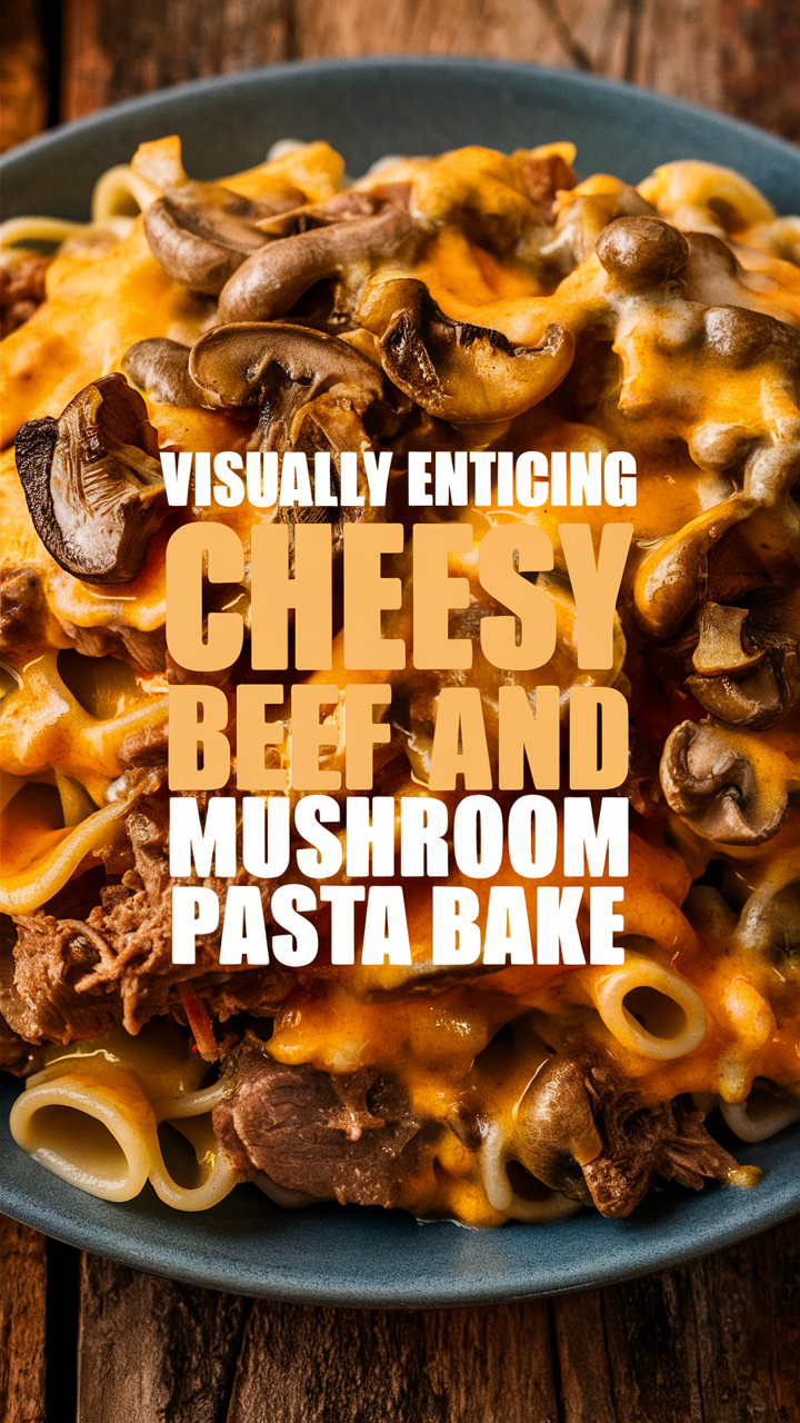 Cheese and beef casserole, Pasta with beef and mushrooms, Cheesy beef bake, Beef mushroom pasta dish, Baked beef and mushroom casserole