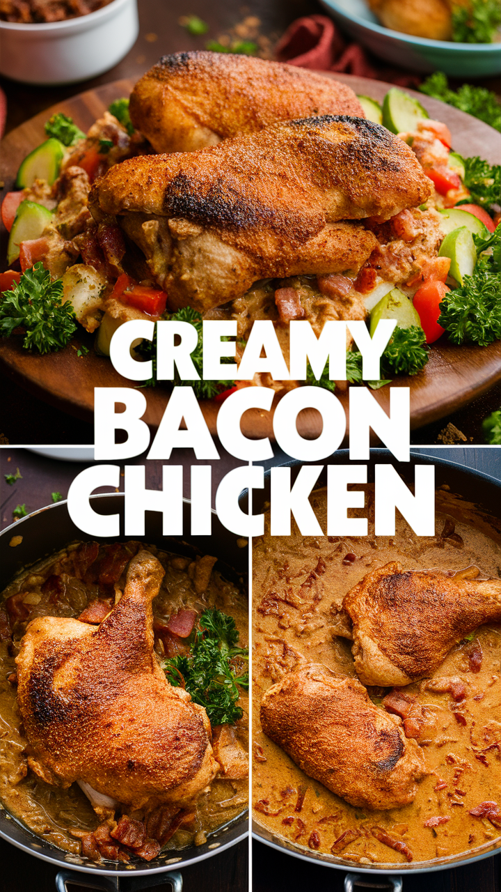 Creamy bacon chicken, Chicken bacon ranch, Chicken bacon pasta, Creamy bacon chicken pasta, Bacon wrapped chicken