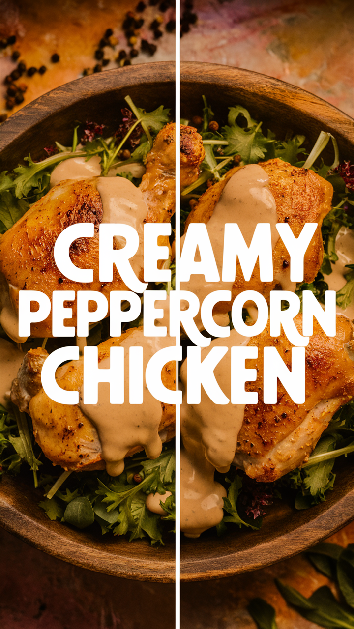 Peppercorn sauce, Chicken recipes, Creamy chicken, Gourmet chicken, Delicious dinner