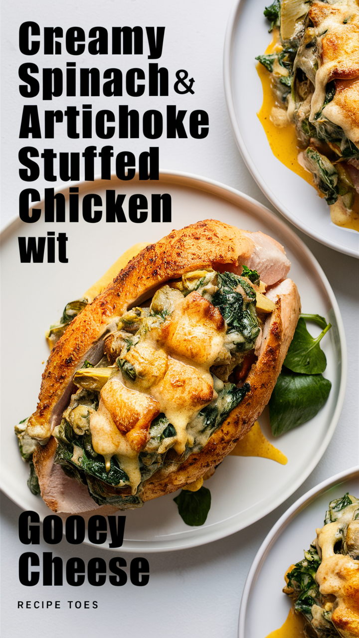 Chicken Parmesan, Spinach Artichoke Dip, Cheese Stuffed Chicken, Baked Stuffed Chicken, Gooey Cheese Chicken