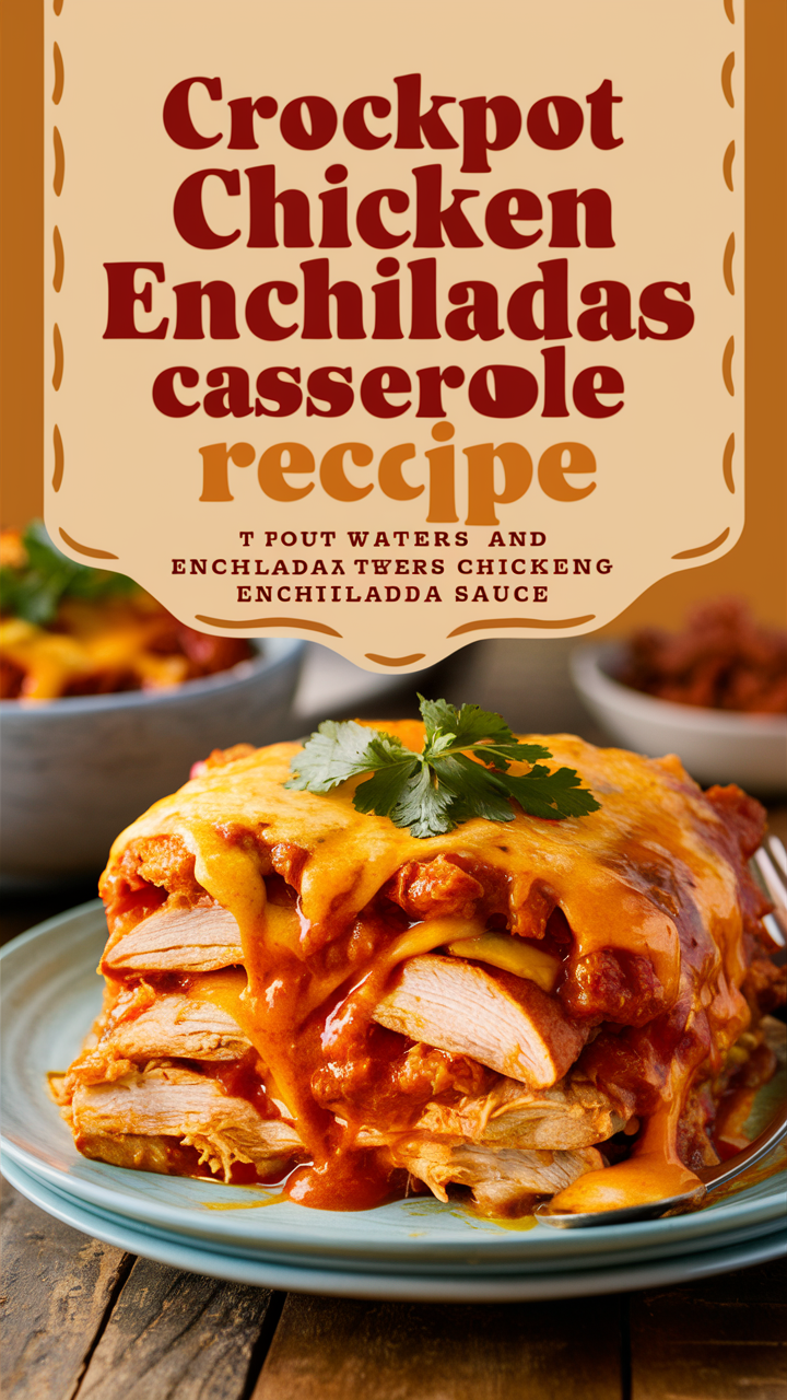 Crockpot chicken enchiladas, Enchiladas casserole, Chicken enchiladas crockpot recipe, Easy chicken enchiladas, Slow cooker enchiladas