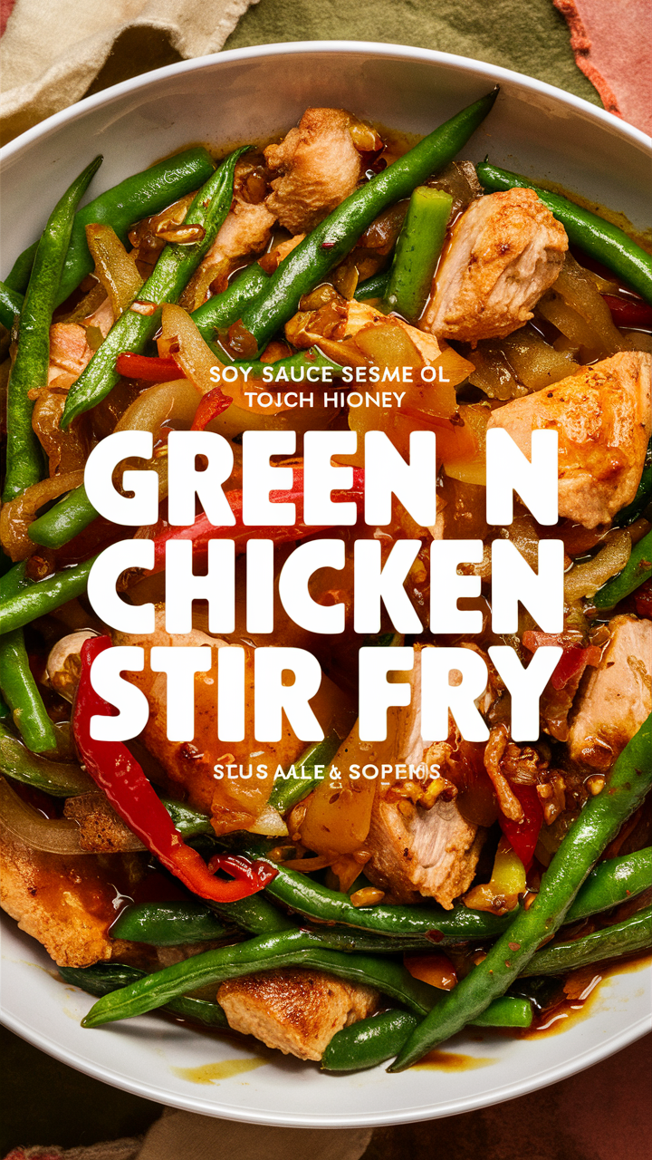 Green bean recipe, Chicken stir fry recipe, Stir fried green beans, Easy stir fry recipe, Healthy chicken stir fry