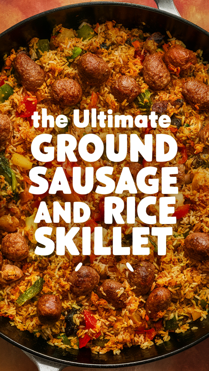 Ground Sausage Skillet, Rice Skillet Recipe, Sausage and Rice, Skillet Recipe, Ground Sausage Recipe