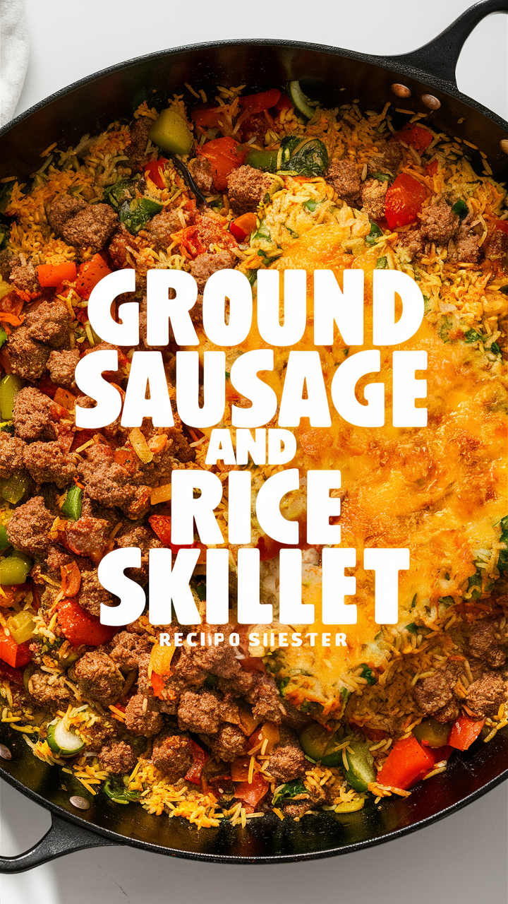 Ground Sausage Skillet, Rice Skillet Recipe, Sausage and Rice, Skillet Recipe, Ground Sausage Recipe