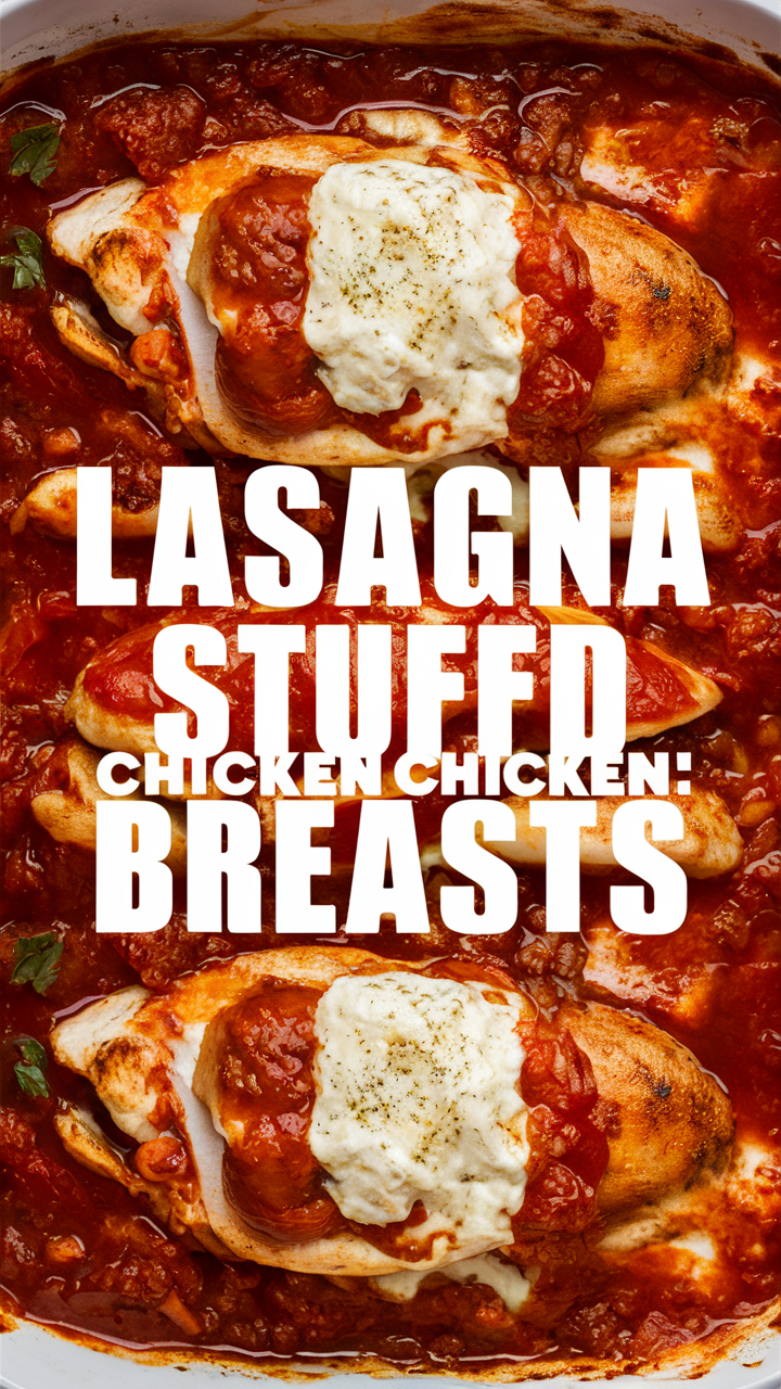 Lasagna Stuffed Chicken, Stuffed Chicken Recipe, Lasagna Chicken Bake, Chicken Lasagna Casserole, Stuffed Chicken Rollups