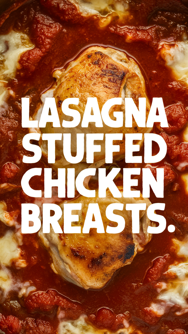 Lasagna Stuffed Chicken, Stuffed Chicken Recipe, Lasagna Chicken Bake, Chicken Lasagna Casserole, Stuffed Chicken Rollups