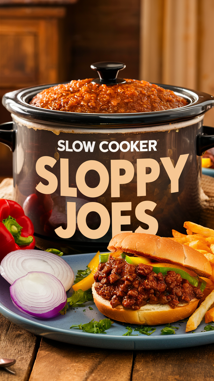 Slow cooker recipes, Beef sloppy joes, Crockpot dinner recipes, Easy weeknight meals, Kid-friendly recipes