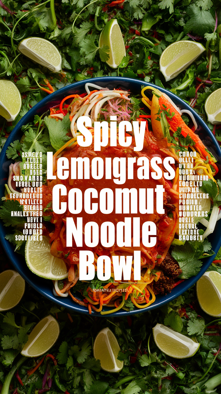 Lemongrass Coconut Noodle Bowl, Coconut Noodle Soup, Spicy Noodle Bowl, Lemongrass Noodle Soup, Spicy Coconut Noodles