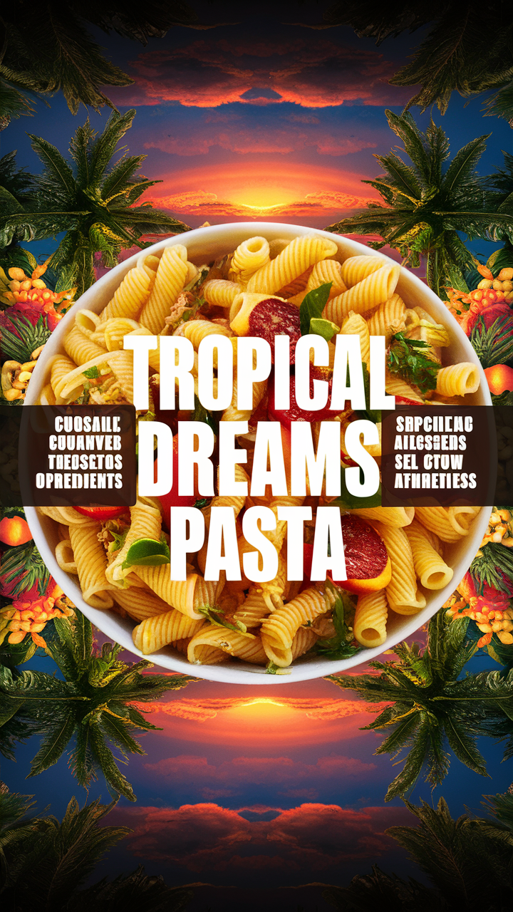 Exotic pasta recipes, Resort-inspired dishes, Tropical flavors, Island cuisine, Beach-themed meals