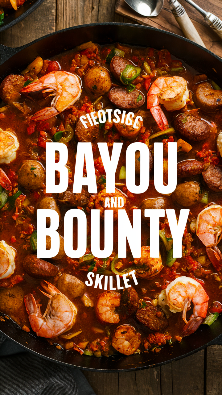 Bayou Bounty Shrimp Sausage Recipe, Cajun Shrimp Sausage Skillet, Southern Shrimp Sausage Dish, Louisiana Shrimp Sausage Meal, Creole Shrimp Sausage Skillet
