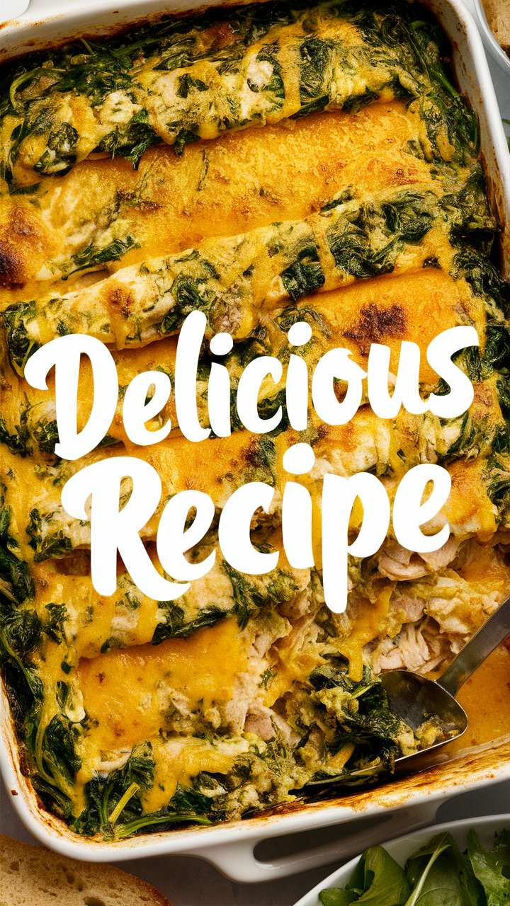 Chicken casserole, Spinach casserole, Cheesy chicken, Cheesy casserole, Spinach chicken
