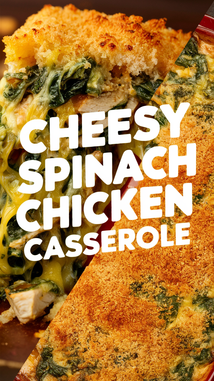 Chicken casserole, Spinach casserole, Cheesy chicken, Cheesy casserole, Spinach chicken
