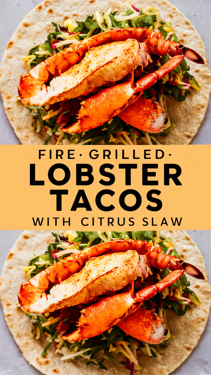 Lobster tacos, Seafood tacos, Citrus slaw, Mexican cuisine, Grilled seafood