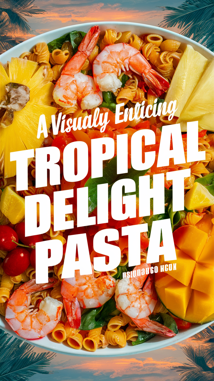 Tropical pasta recipe, Hawaiian pasta salad, Exotic pasta dishes, Caribbean pasta recipes, Tropical fusion pasta