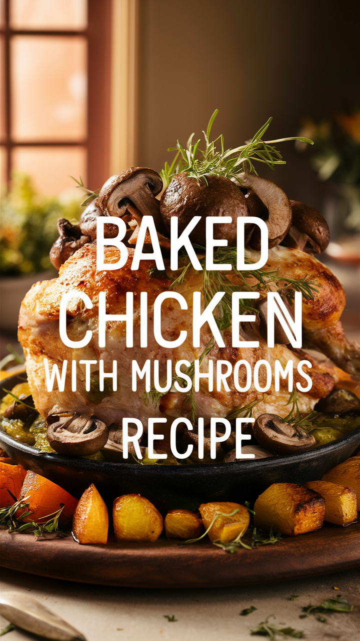 Baked chicken recipes, Chicken mushroom bake, Mushroom baked chicken, Chicken and mushroom casserole, Mushroom stuffed chicken