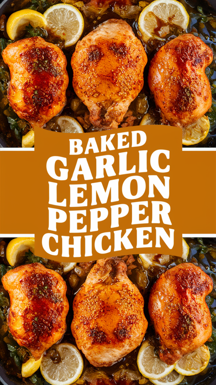 Garlic Chicken Recipe, Lemon Pepper Chicken, Baked Chicken Dinner, Easy Chicken Recipes, Oven Baked Chicken