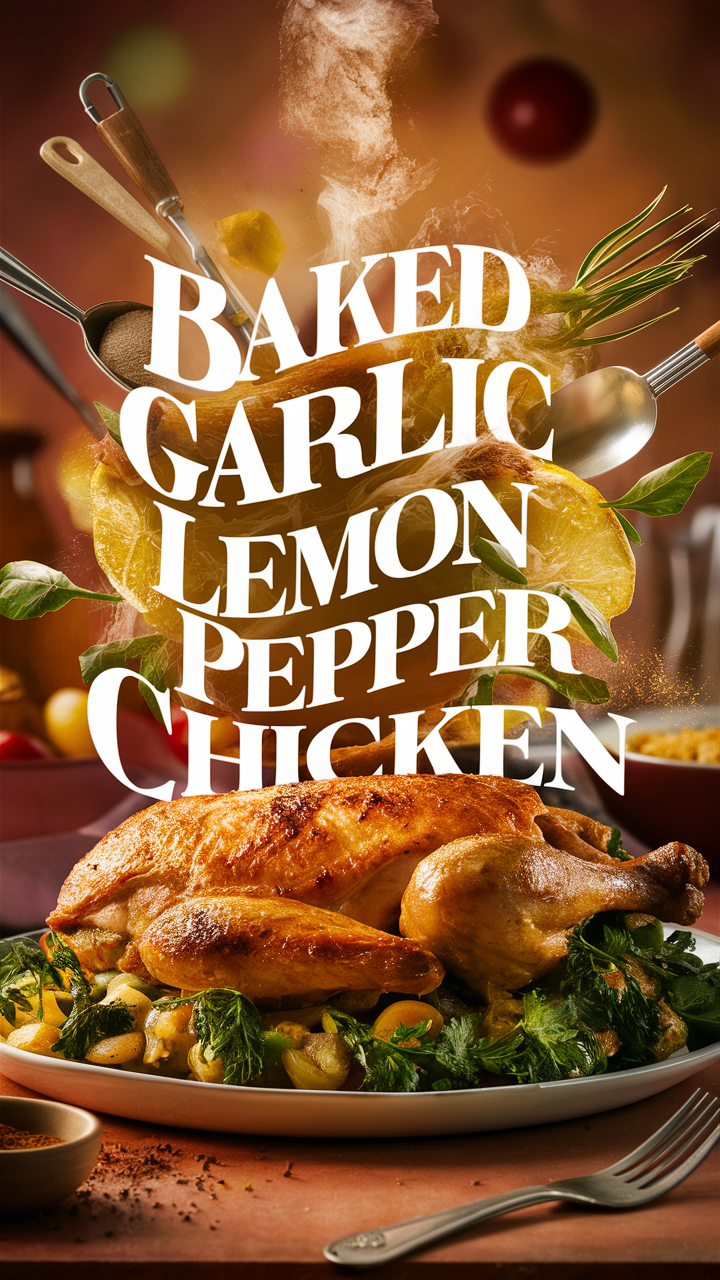 Garlic Chicken Recipe, Lemon Pepper Chicken, Baked Chicken Dinner, Easy Chicken Recipes, Oven Baked Chicken