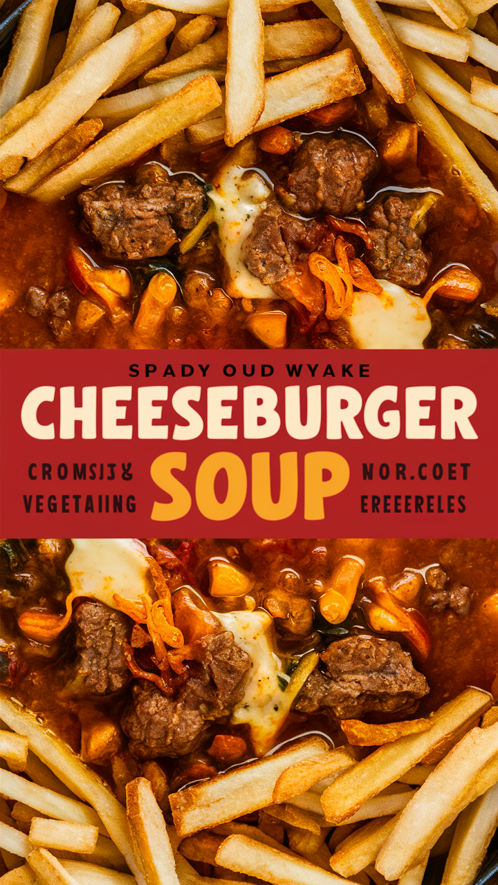 Creamy cheeseburger soup, 
Cheeseburger chowder, 
Gourmet cheeseburger soup, 
Homemade cheeseburger soup, 
Savory cheeseburger soup