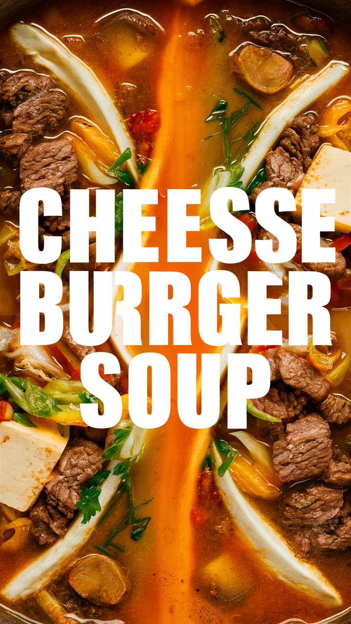 Creamy cheeseburger soup, 
Cheeseburger chowder, 
Gourmet cheeseburger soup, 
Homemade cheeseburger soup, 
Savory cheeseburger soup