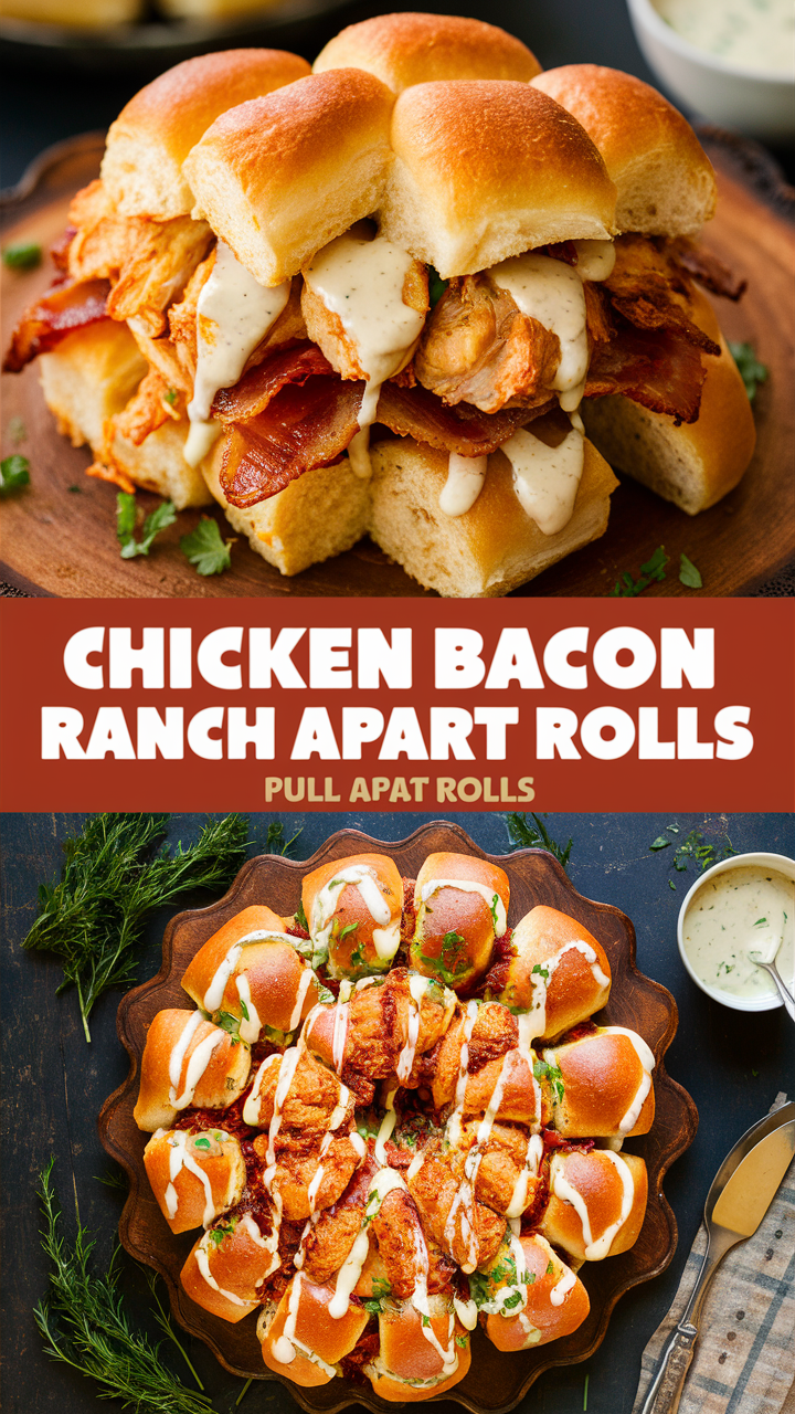 Bacon recipes, Homemade rolls, Ranch dressing, Chicken appetizers, Pull apart bread
