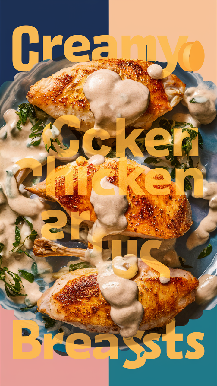 Creamy chicken recipe, Baked chicken recipe, Chicken breast casserole, Creamy chicken bake, Chicken breast dish