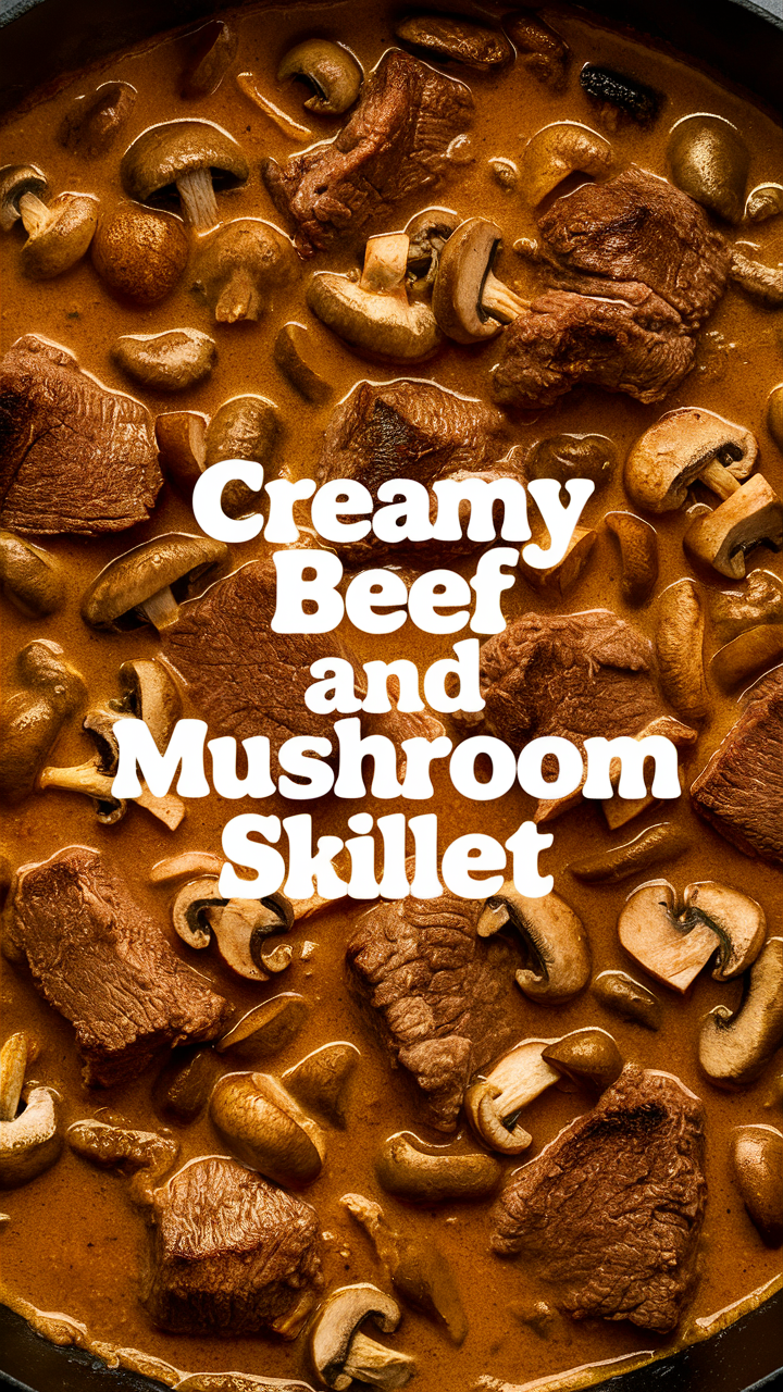 beef stroganoff, mushroom recipe, skillet dinner, creamy beef, one-pot meal