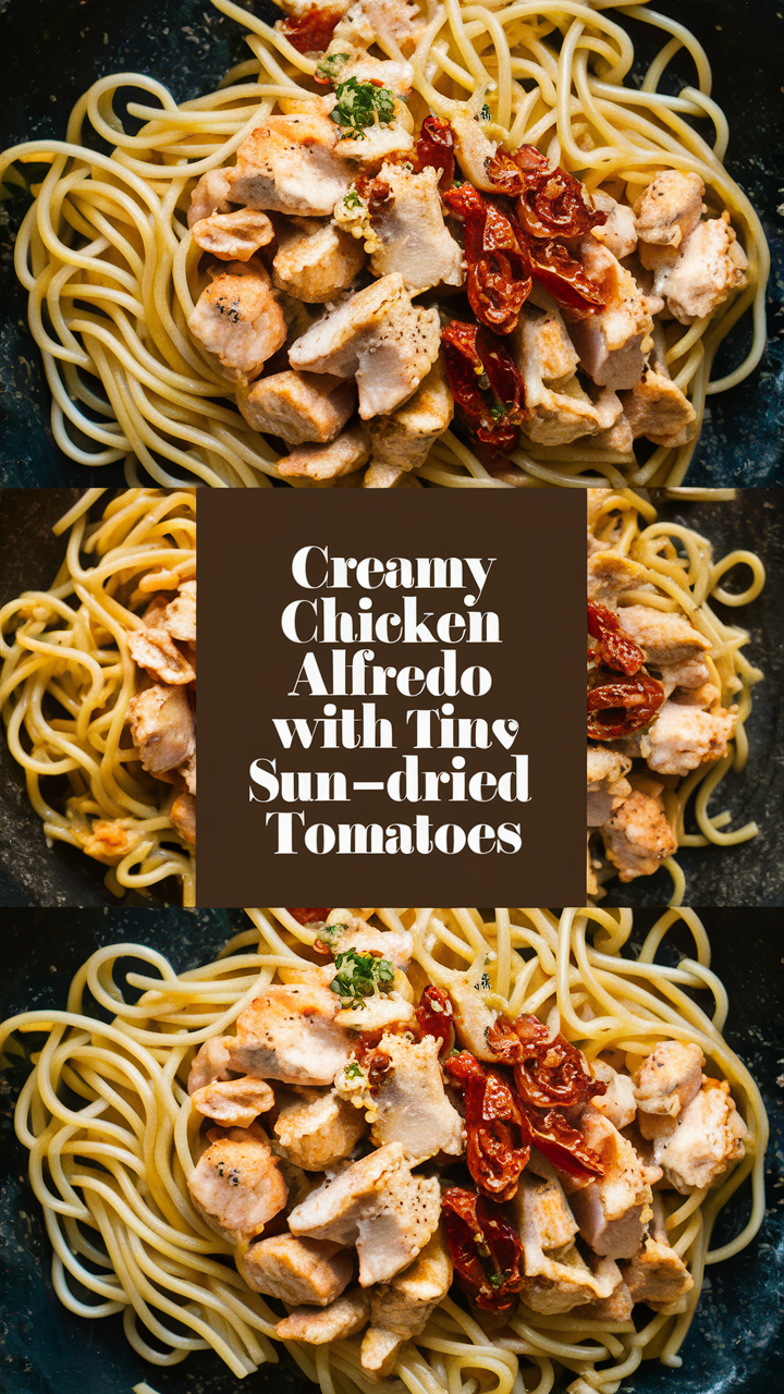 Creamy Chicken Alfredo, Sun-Dried Tomato Chicken Alfredo, Italian Chicken Alfredo, Creamy Pasta with Sun-Dried Tomatoes, Chicken Alfredo Recipe