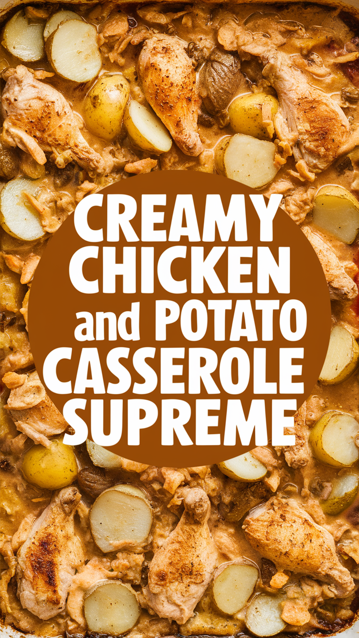 Creamy chicken casserole, Chicken potato casserole, Creamy potato casserole, Chicken casserole supreme, Potato casserole supreme
