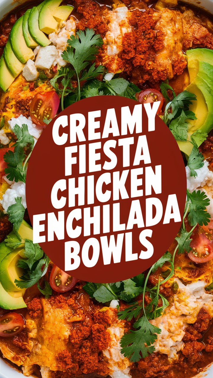 Fiesta chicken enchilada bowls, Creamy chicken enchilada, Chicken enchilada casserole, Creamy enchilada sauce, Chicken enchilada skillet