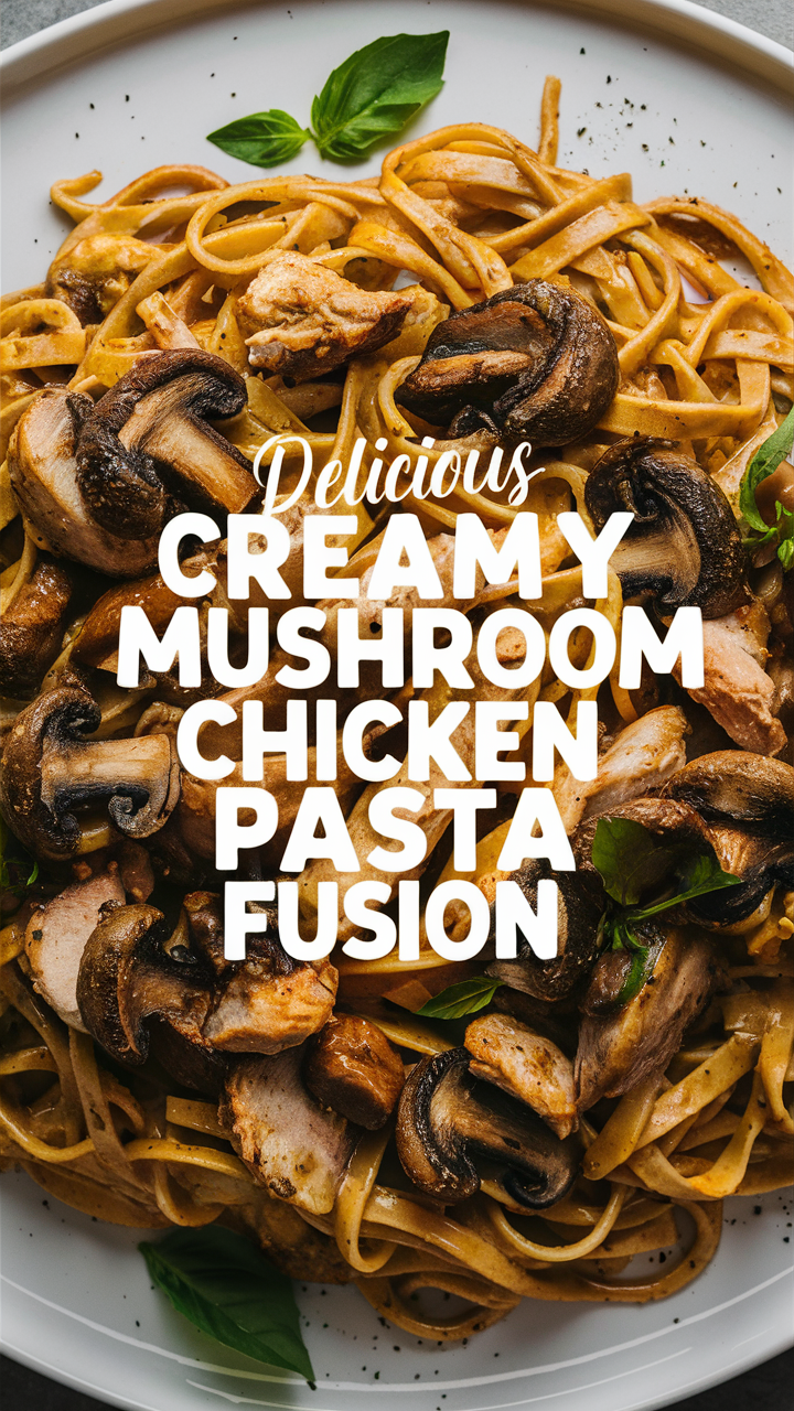 Creamy mushroom pasta, Chicken mushroom pasta, Creamy chicken pasta, Mushroom chicken recipe, Delicious pasta recipe