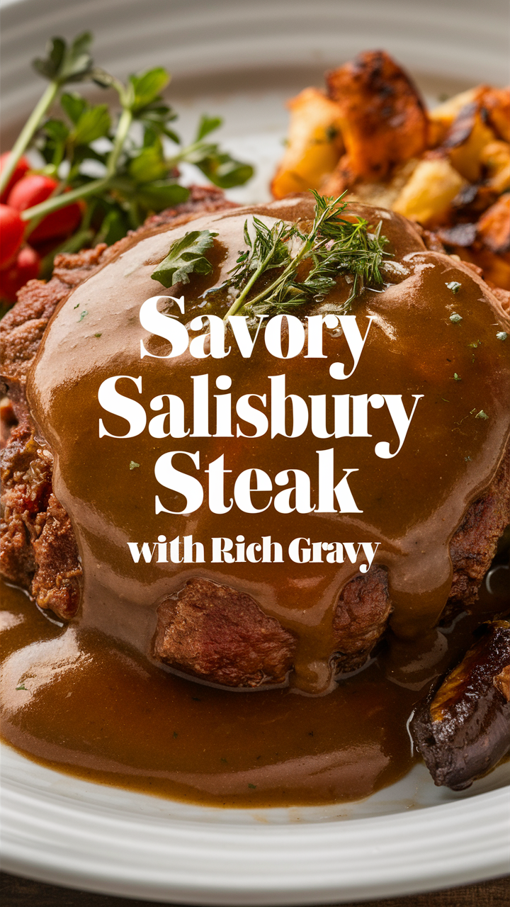 Salisbury steak recipe, Savory meatloaf, Homemade Salisbury steak, Classic meatloaf recipe, Beef recipes