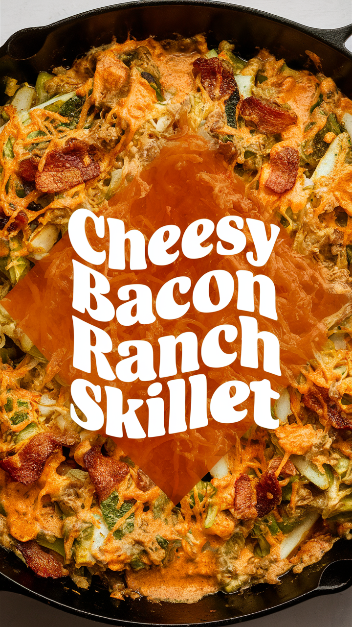 Bacon Skillet Recipe,Cheesy Ranch Bacon Skillet,Bacon Ranch Cheese Skillet,Easy Bacon Ranch Skillet,Creamy Bacon Ranch Skillet
