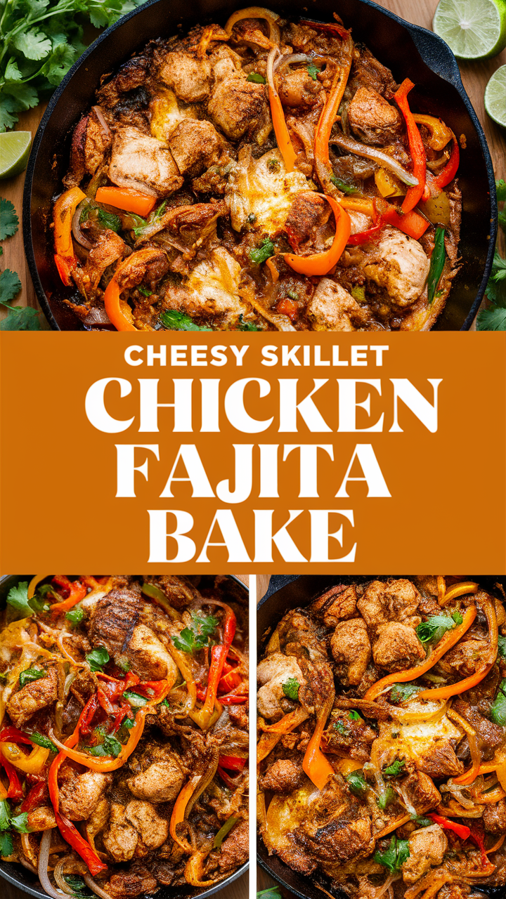 Chicken Fajita Bake, Skillet Chicken, One-Pot Chicken Delight, Cheesy Chicken, Chicken Fajita Casserole