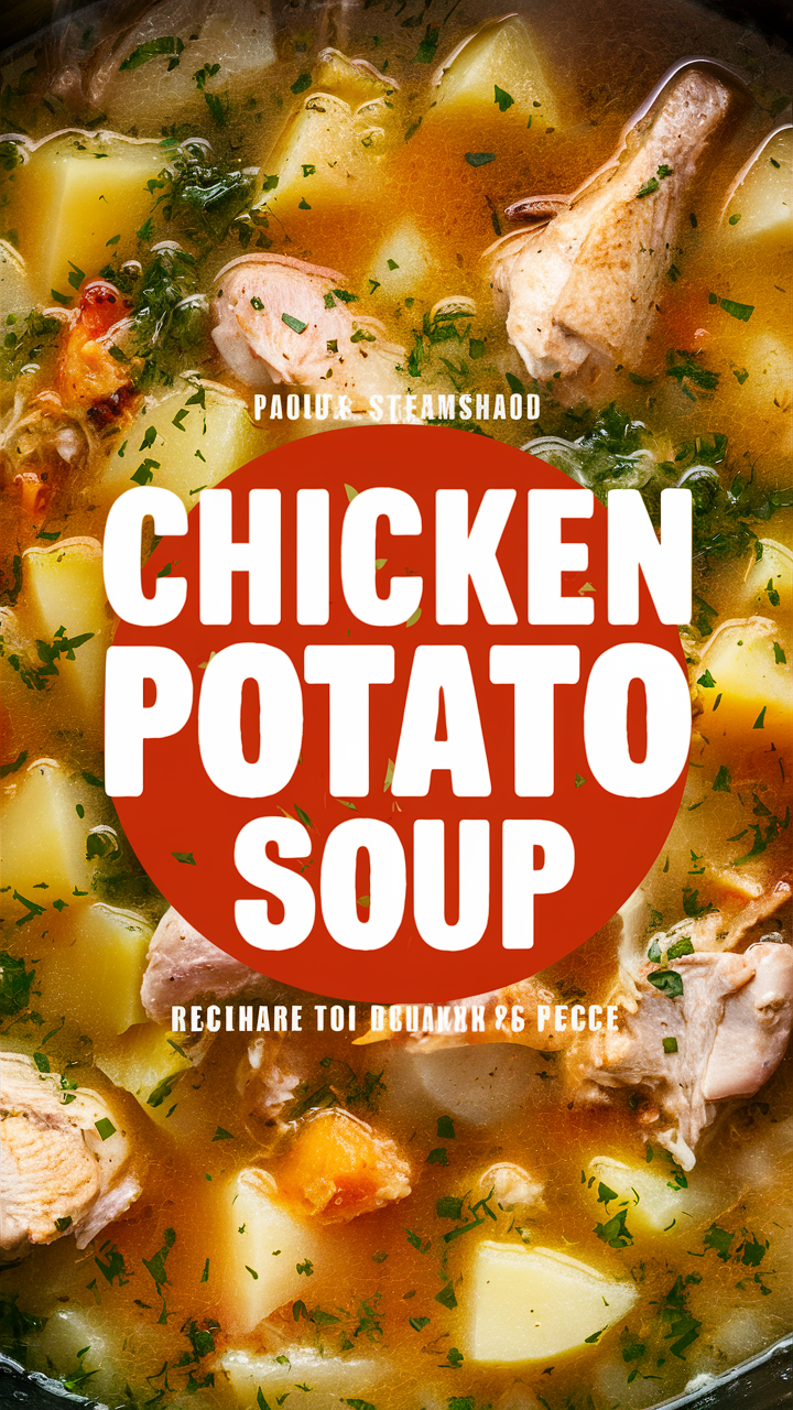 Chicken soup recipe, Potato soup recipe, Hearty chicken soup, Creamy potato soup, Homemade chicken soup