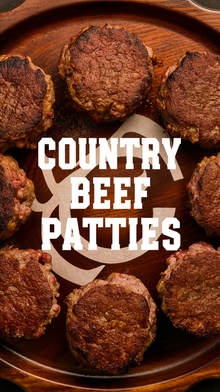 Country style beef patties, 
Homemade beef patties, 
Classic beef patty recipe, 
Beef patty ingredients, 
Juicy beef patty recipe