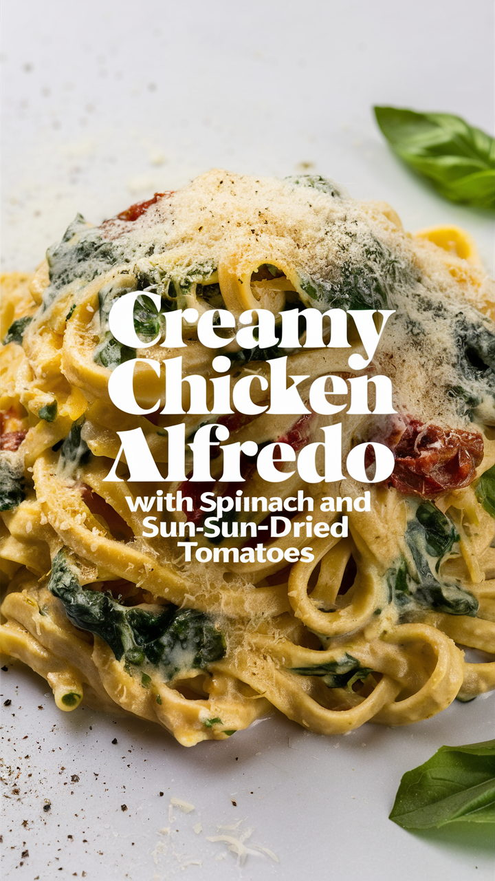 Chicken Alfredo, Creamy Pasta, Gourmet Spinach, Sun-Dried Tomato Alfredo, Homemade Alfredo