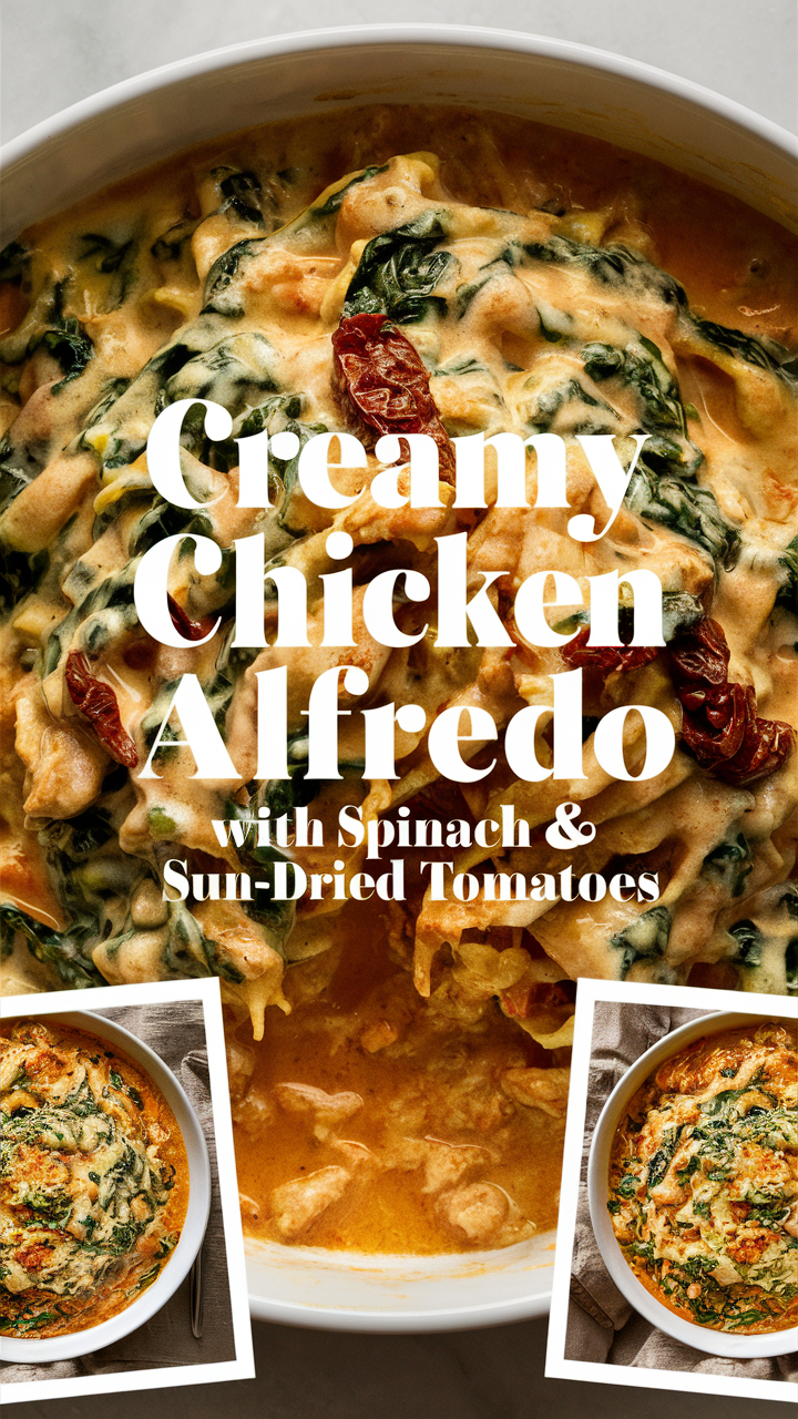 Chicken Alfredo, Creamy Pasta, Gourmet Spinach, Sun-Dried Tomato Alfredo, Homemade Alfredo