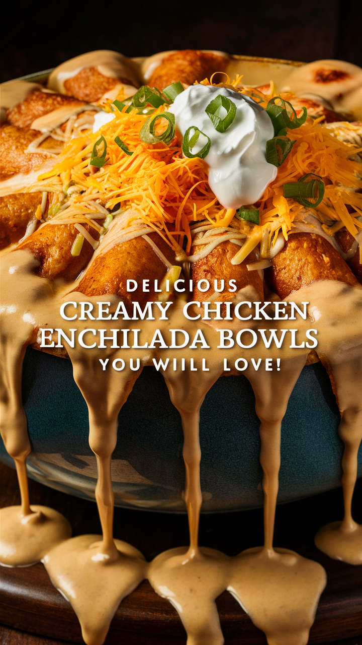 Chicken Enchilada Bowl Recipe, Creamy Enchilada Soup, Enchilada Casserole Recipe, Chicken Enchilada Skillet, Creamy Chicken Enchilada Bake