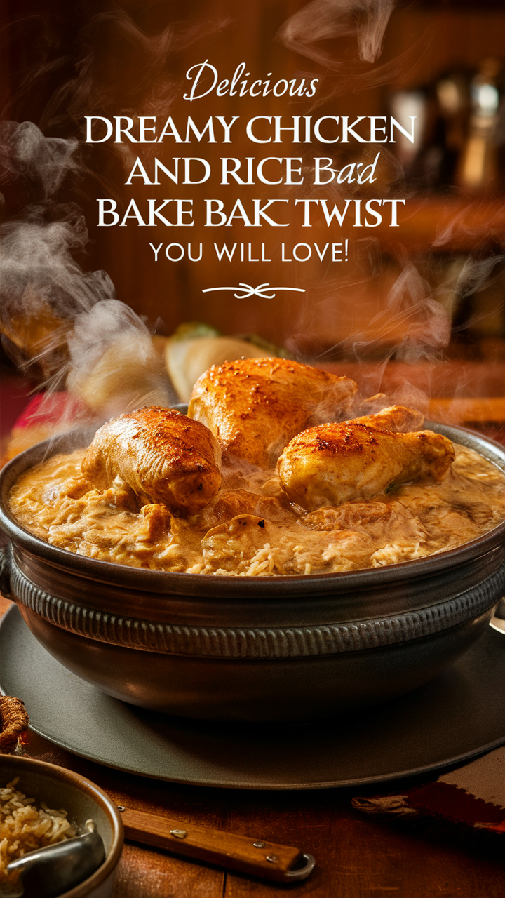 Creamy chicken casserole, Creamy chicken bake, Chicken and rice casserole, Creamy baked chicken, Chicken and rice bake